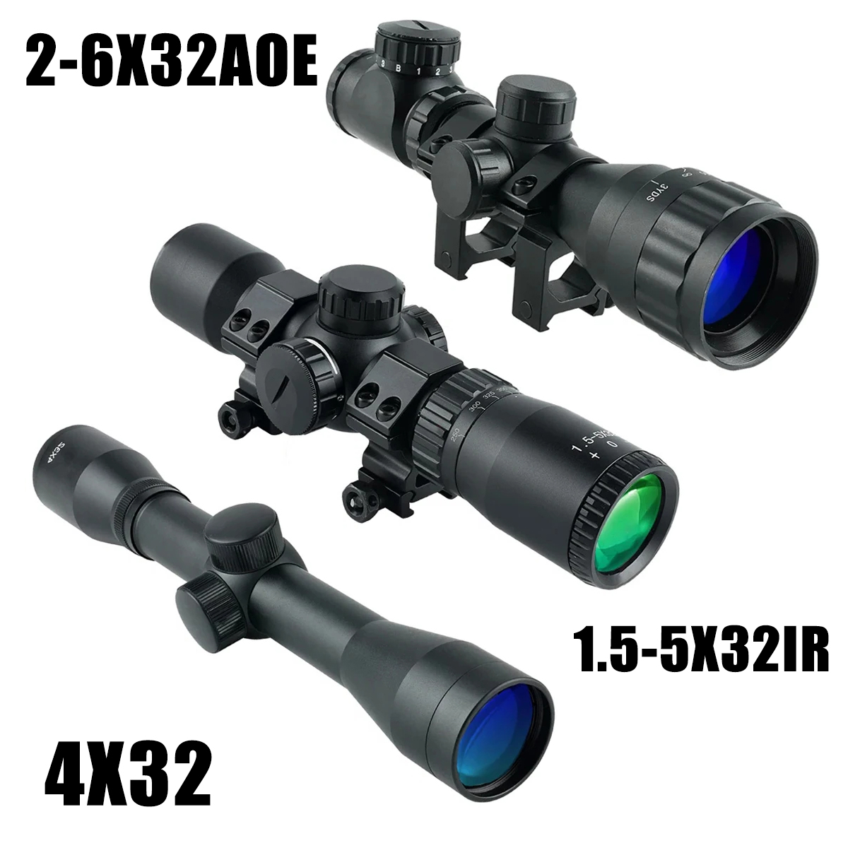 Crossbow Scope Sight - 2-6X32AOE Kruisboog Korte Scopes 4x32 1.5-5x32IR