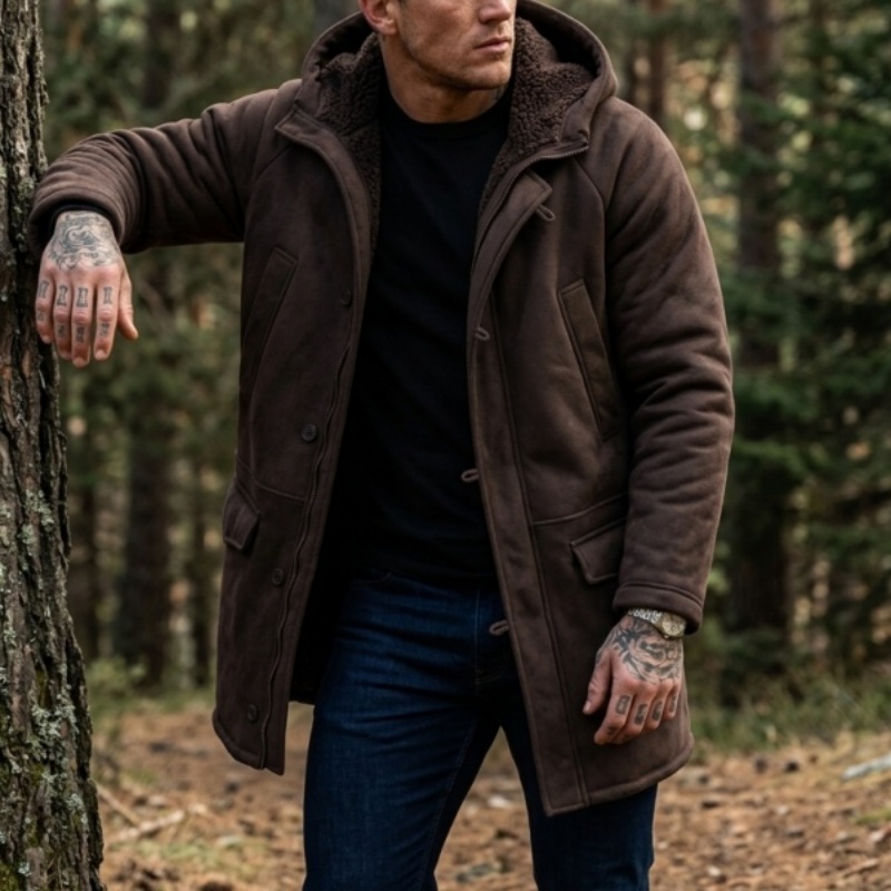 Hunting Outdoor Jacket - Nieuwe heren winterjas met imitatiebont voering