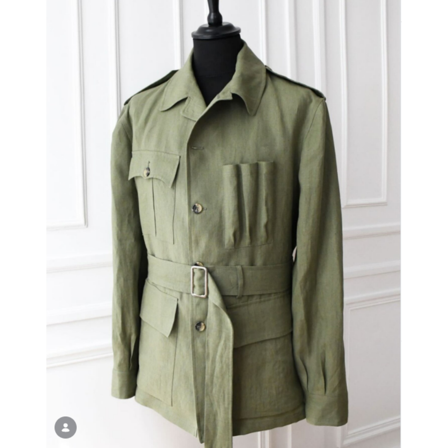 Safari Outdoor Hunting Jackets - Heren linnen safarijas vintage met riem,