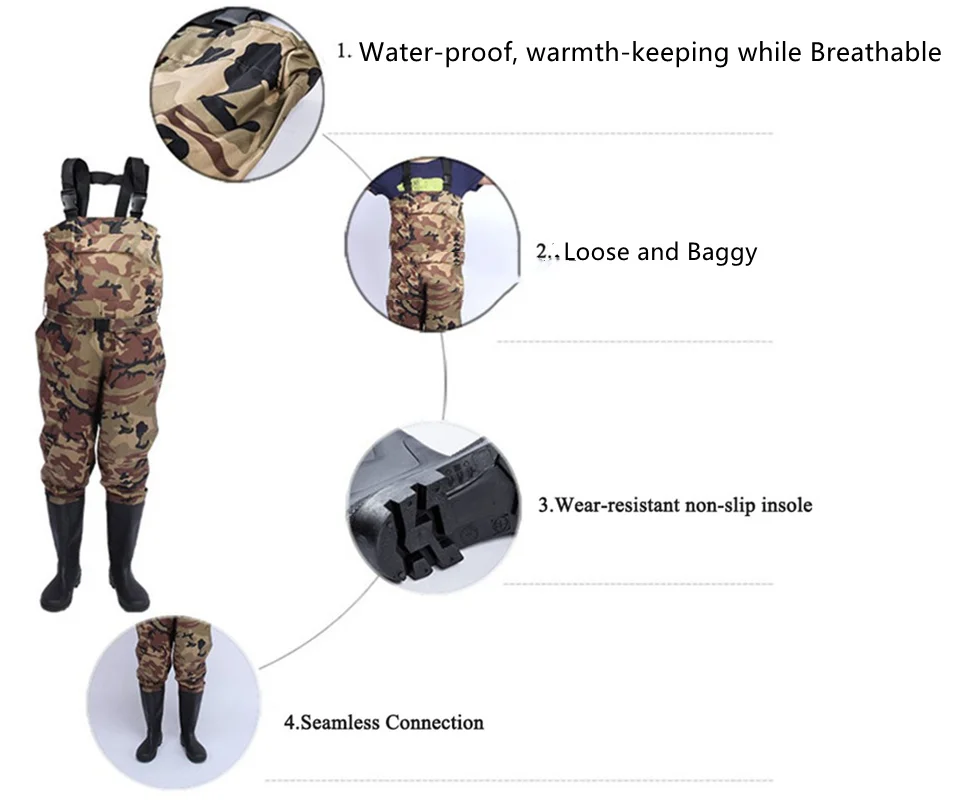 Camouflage Vissen Waadbroek Ou - Outdoor Hunting Overalls recensie en prijs