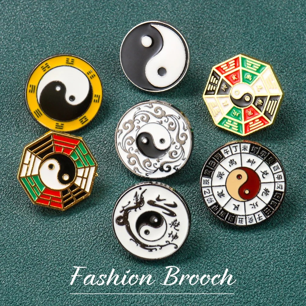 Yin Yang symbool metalen broch - Hunting Outdoor Jacket recensie en prijs