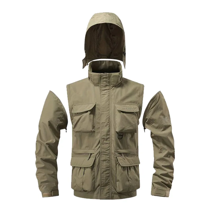 Afneembare mouw winddichte cap - Safari Outdoor Hunting Jackets recensie en prijs