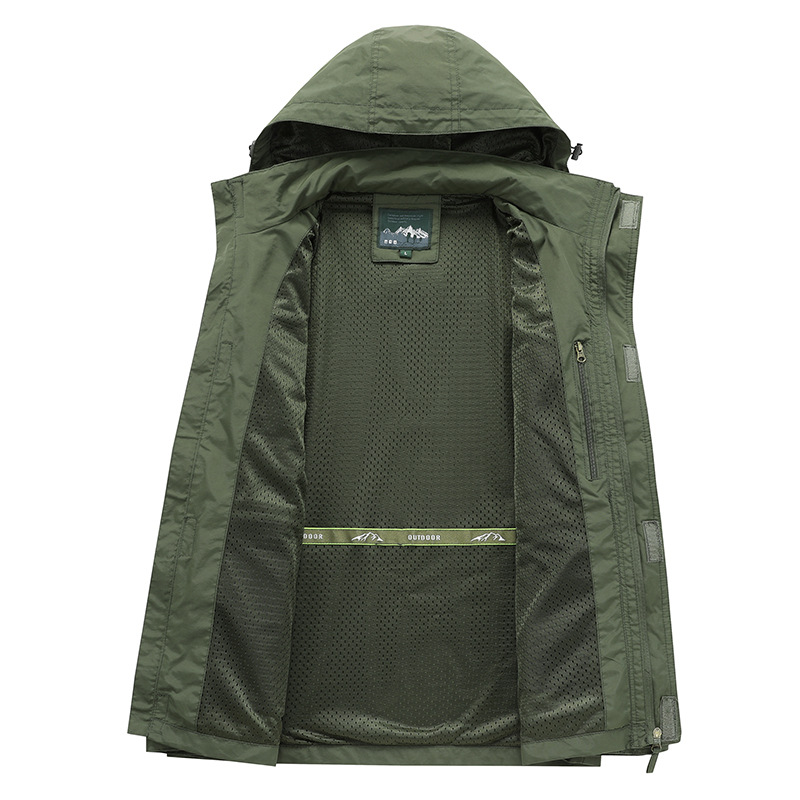 Afneembare mouw winddichte cap - Safari Outdoor Hunting Jackets recensie en prijs